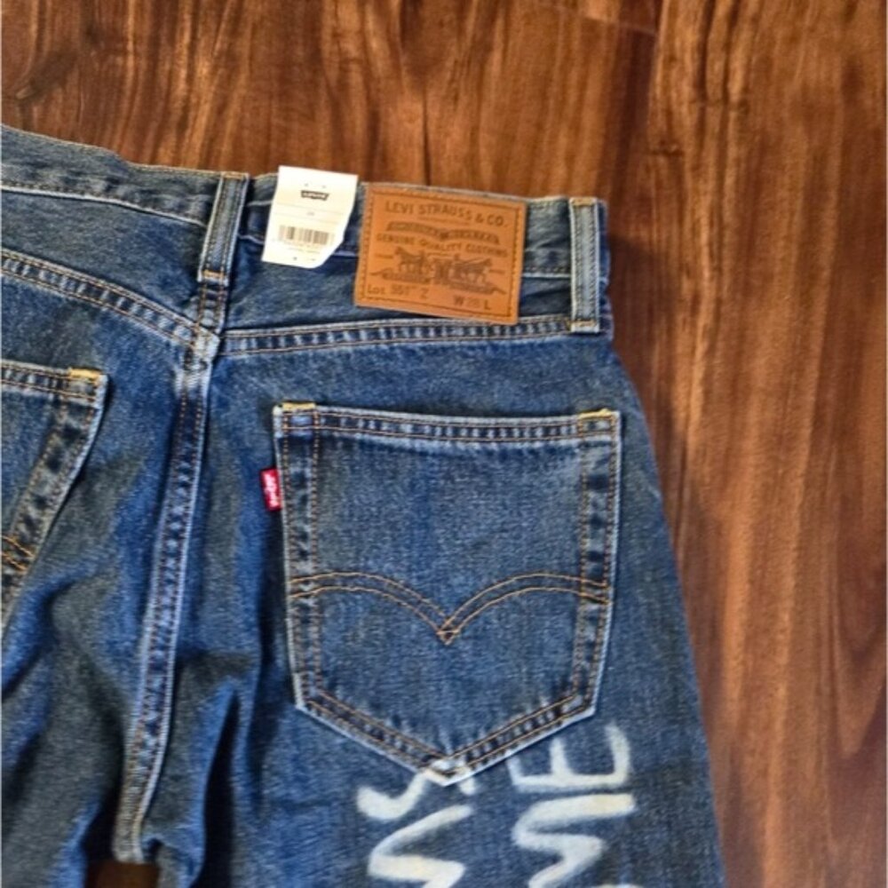 Levi's 551 Z 1961 Men 28 Waist Straight Cropped Blue Jeans NWT 022026 - Picture 4 of 10